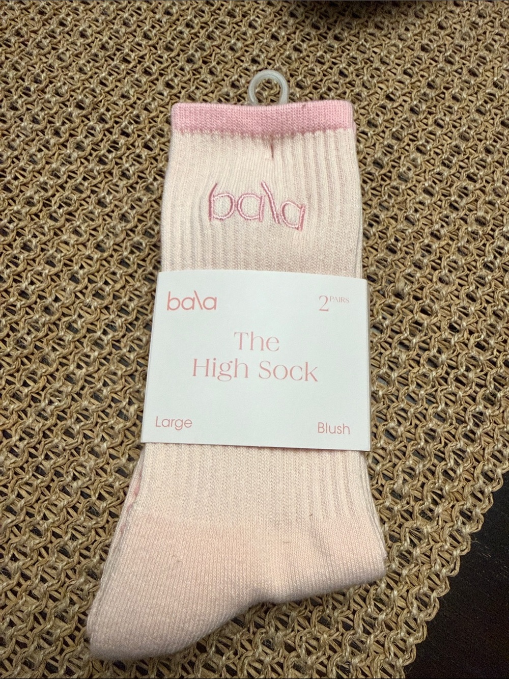 NWT Bala The High Sock Size Large - Grip Pilates Barre Yoga 2 Pack Two Pack